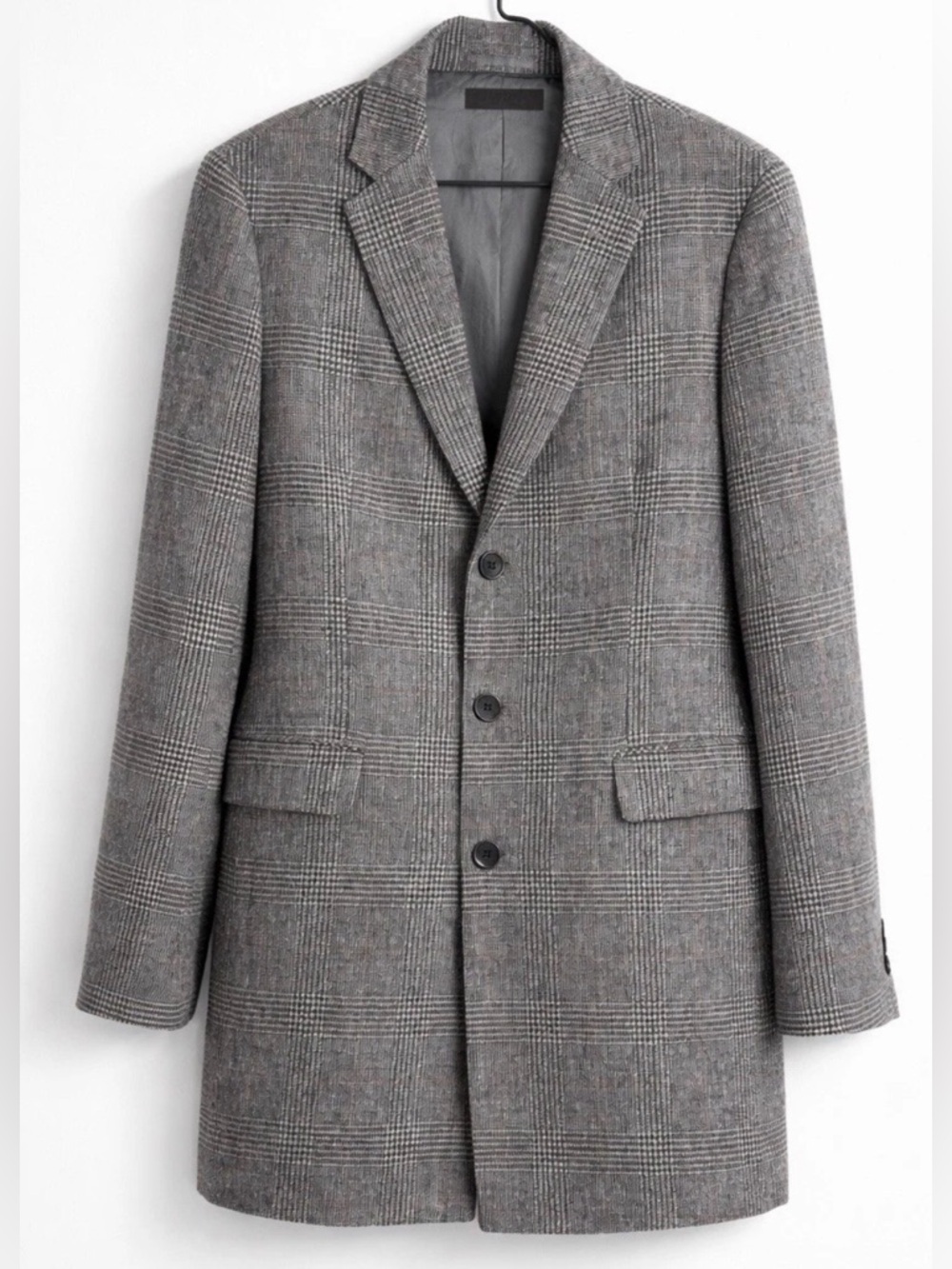Uniqlo Men's Classic Checkered Grey
Black Elegant Coat Jacket Wool
Cashmere